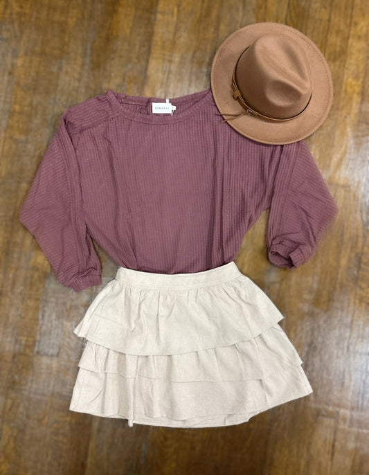 Henley-Style Loose-Fit Top